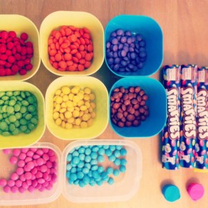 viele bunte Smarties